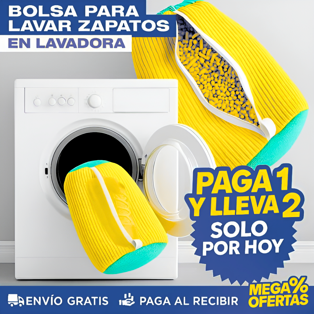 2x1 BOLSAS PARA LAVAR ZAPATOS EN LAVADORA