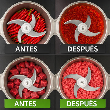 Picadora Eléctrica de Acero Inoxidable