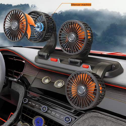 Ventilador Triple 360° para Auto